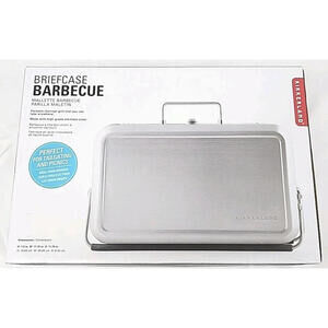 Kikkerland Briefcase Barbecue Portable Mini-grill Tailgating Camping Picnics New